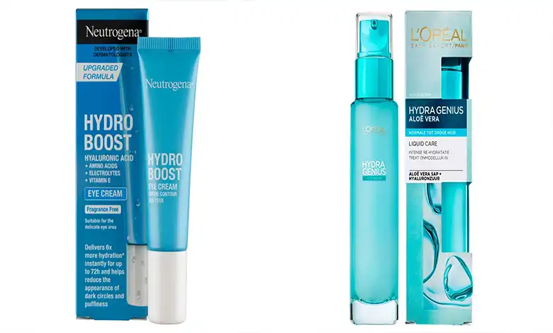 Neutrogena gel cream and L'Oreal moisturizing gel
